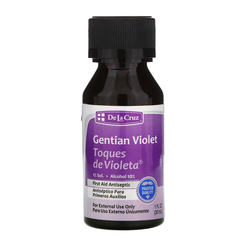 De La Cruz Gentian Violet First Aid Antiseptic Liquid, 1 Oz
